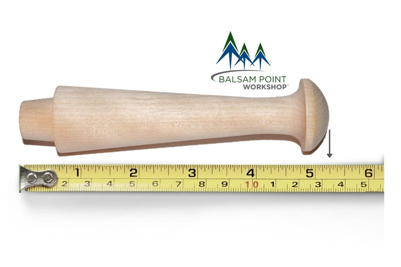 Balsam Point Workshop Jumbo Extra Large Shaker Pegs - Unfinished Hardwood Sanded Smooth Perfect for Hanging - 5-1/4 Inch Length with 5/8 Inch Tenon (8-Pack) - Balsam Point Workshop - Image 2